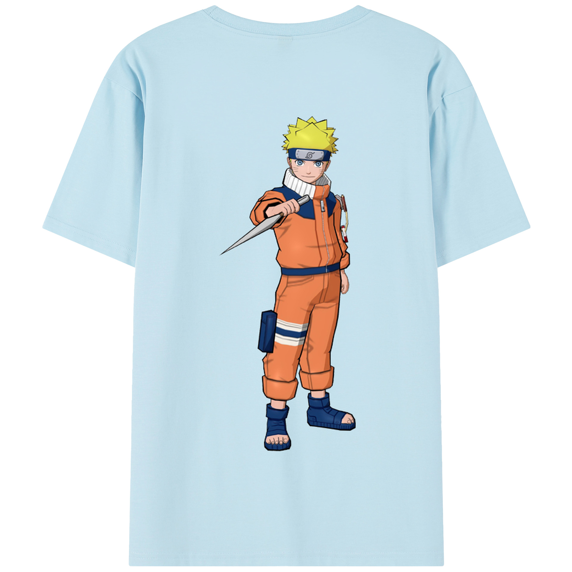 （画像用） NARUTO -ナルト- うずまき ナルト Uzumaki Naruto 綿100％半袖Tシャツ（背面プリント）